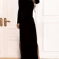 Split Backless Long Sleeve Dress