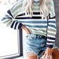 Striped Round Neck Knit Top