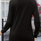 Ruched V-Neck Long Sleeve T-Shirt