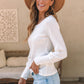 Scoop Neck Long Sleeve Blouse