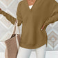 Half Zip Long Sleeve Knit Top