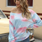 Tie-Dye Dropped Shoulder Long Sleeve T-Shirt