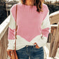 Contrast Round Neck Sweater