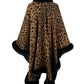 Leopard Open Front Poncho