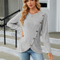 Round Neck Long Sleeve Blouse