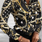 Printed Collared Neck Long Sleeve Shirt