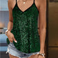 Sequin V-Neck Spaghetti Strap Cami