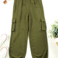 Tied High Waist Cargo Joggers