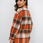 Plaid Button Up Collared Neck Jacket