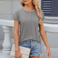 Round Neck Rolled Short Sleeve T-Shirt