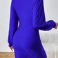 Cutout Long Sleeve Ruched Dress