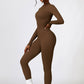 Half Zip Long Sleeve Active Jumpsuit