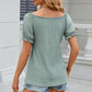 Eyelet Drawstring Short Sleeve T-Shirt