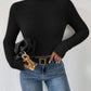 Ribbed Turtleneck Long Sleeve Sweater