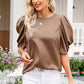 Round Neck Half Sleeve Blouse