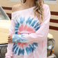 Tie-Dye Dropped Shoulder Long Sleeve T-Shirt