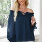 Frill Tied Off-Shoulder Flounce Sleeve Blouse