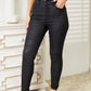 Kancan Full Size High Rise Black Coated Ankle Skinny Jeans