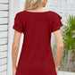 Square Neck Flutter Sleeve T-Shirt