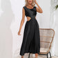 Cutout Ruched Round Neck Tank Dress