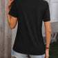 Heathered Round Neck Short Sleeve T-Shirt