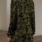 Leopard Round Neck Tunic Sweater