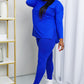 Zenana Ready to Relax Full Size Brushed Microfiber Loungewear Set in Bright Blue