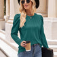 Round Neck Puff Sleeve Blouse