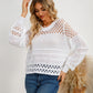 Cutout Round Neck Knit Top