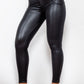 Full Size PU Leather Zip Detail Leggings