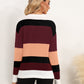 Striped Round Neck Dropped Shoulder Sweater