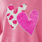 Plus Size Heart Sequin Round Neck Sweatshirt