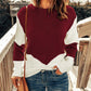 Contrast Round Neck Sweater