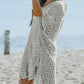 Openwork V-Neck Slit Cover Up