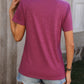 Heathered Round Neck Short Sleeve T-Shirt