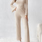 Ribbed Flare Sleeve Top and Pants Set