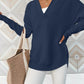 Half Zip Long Sleeve Knit Top