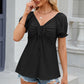 Eyelet Drawstring Short Sleeve T-Shirt