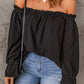 Off-Shoulder Flounce Sleeve Blouse