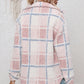 Plaid Button Up Collared Neck Long Sleeve Shacket