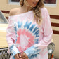 Tie-Dye Dropped Shoulder Long Sleeve T-Shirt