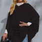 Round Neck Fringe Detail Poncho