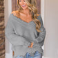 Frayed Hem Dropped Shoulder Sweater