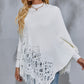 Round Neck Fringe Detail Poncho