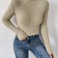 Ribbed Turtleneck Long Sleeve Sweater