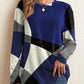 Geometric Round Neck Long Sleeve T-Shirt