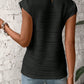 Mock Neck Cap Sleeve T-Shirt