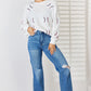 Sequin Ball Round Neck Dropped Shoulder Sweatshirt