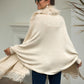 Fringe Open Front Long Sleeve Poncho