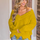 Frayed Hem Dropped Shoulder Sweater